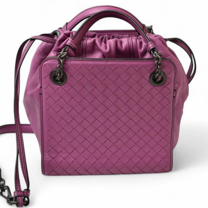 Bottega Veneta Purple Leather Intrecciato