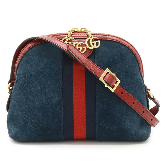 Gucci Blue Suede Gg Marmont