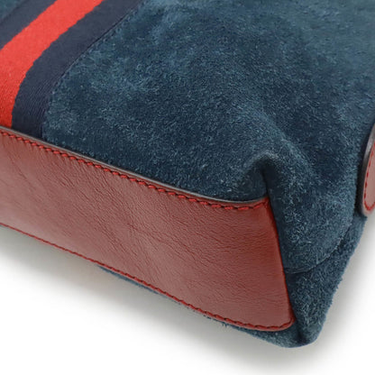 Gucci Blue Suede Gg Marmont