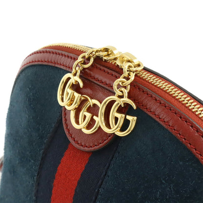 Gucci Blue Suede Gg Marmont