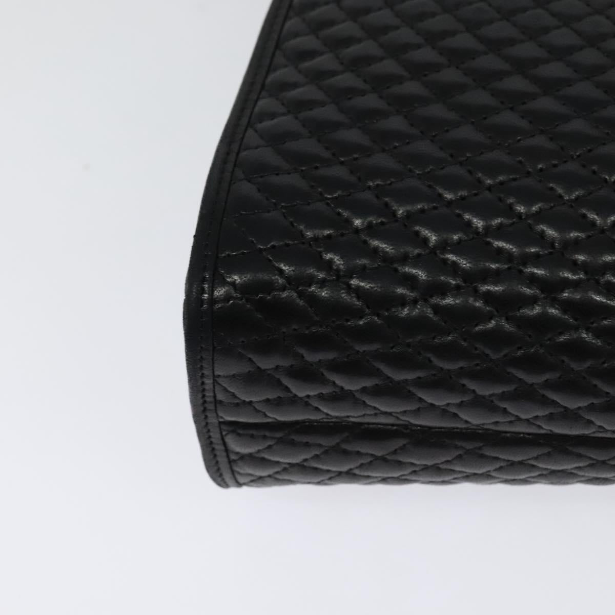 Bally Black Leather Quilted