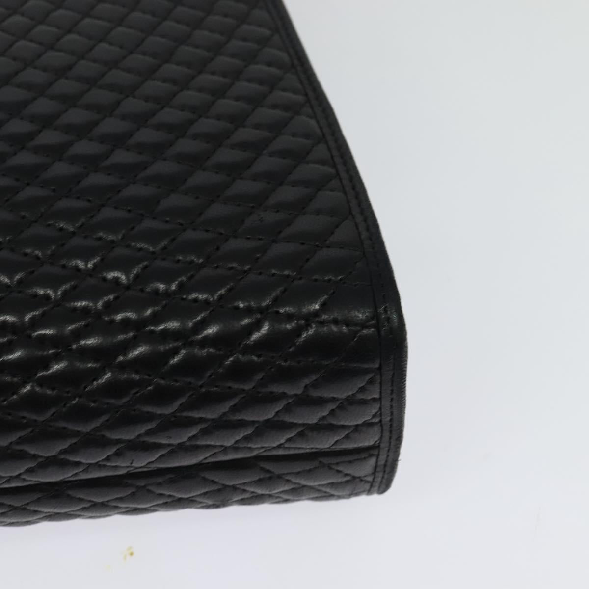 Bally Black Leather Quilted