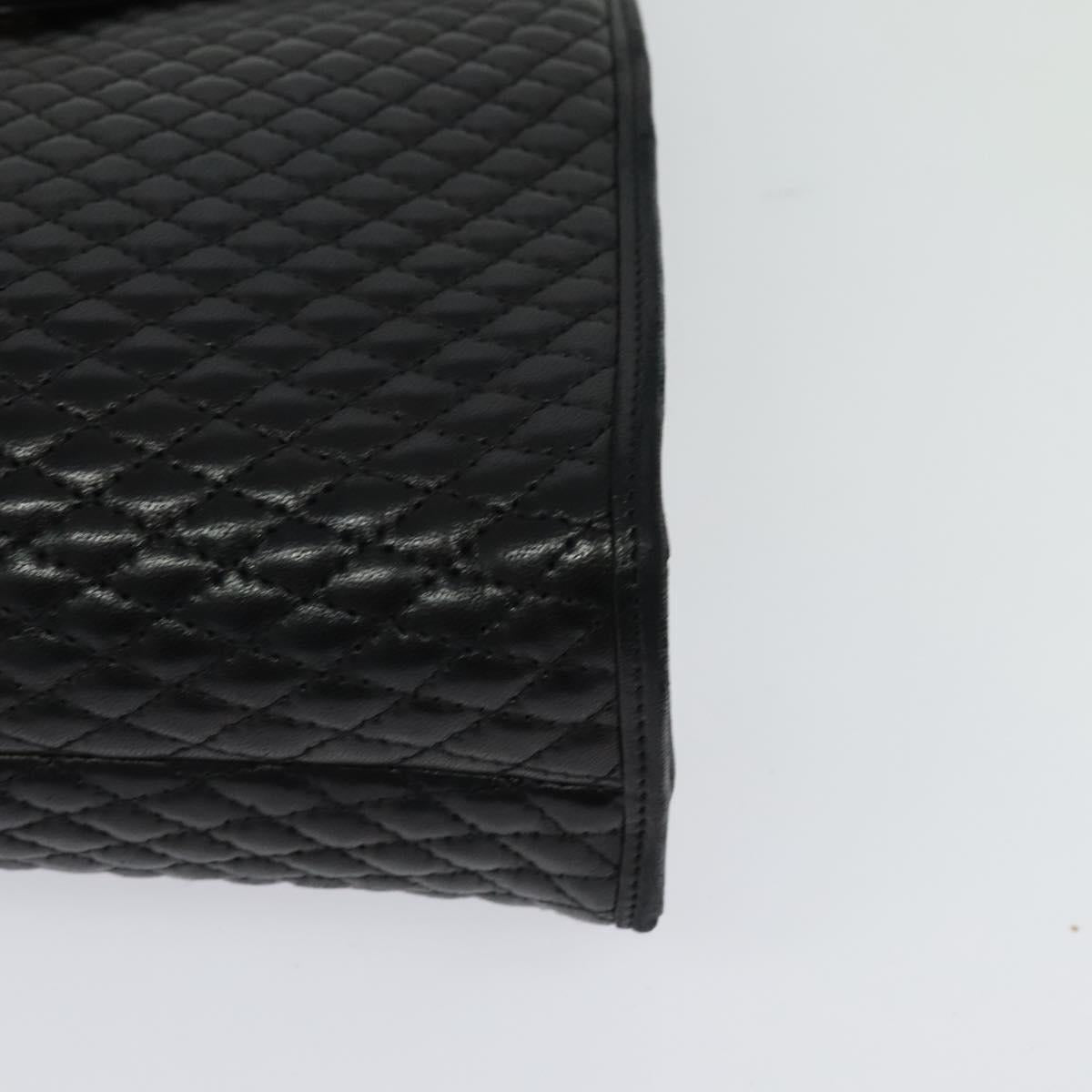 Bally Black Leather Quilted