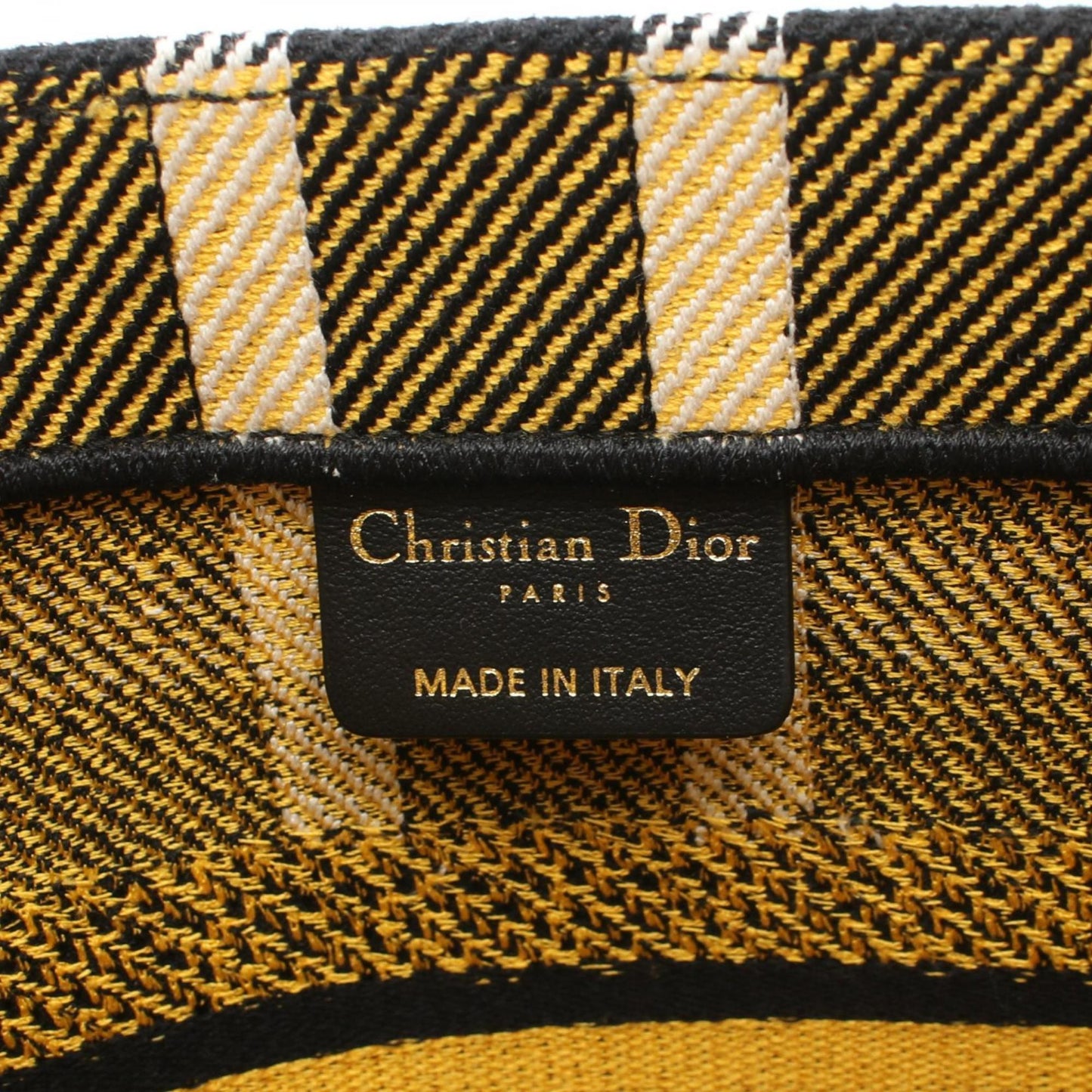 Dior Yellow Canvas Book Tote