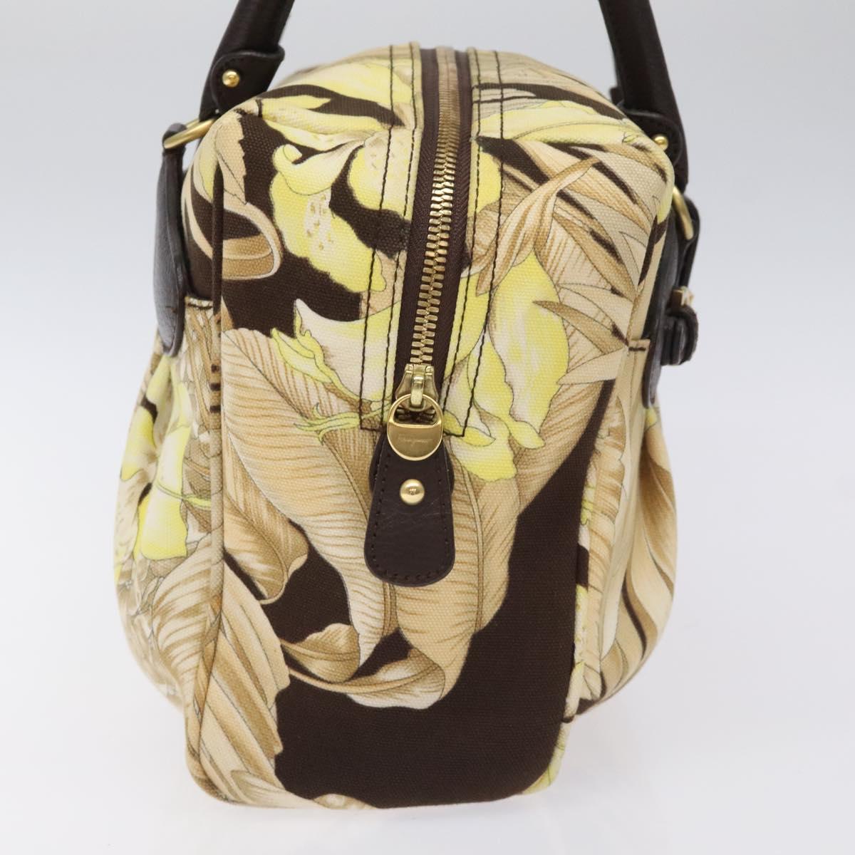 Salvatore Ferragamo Brown Canvas Gancini