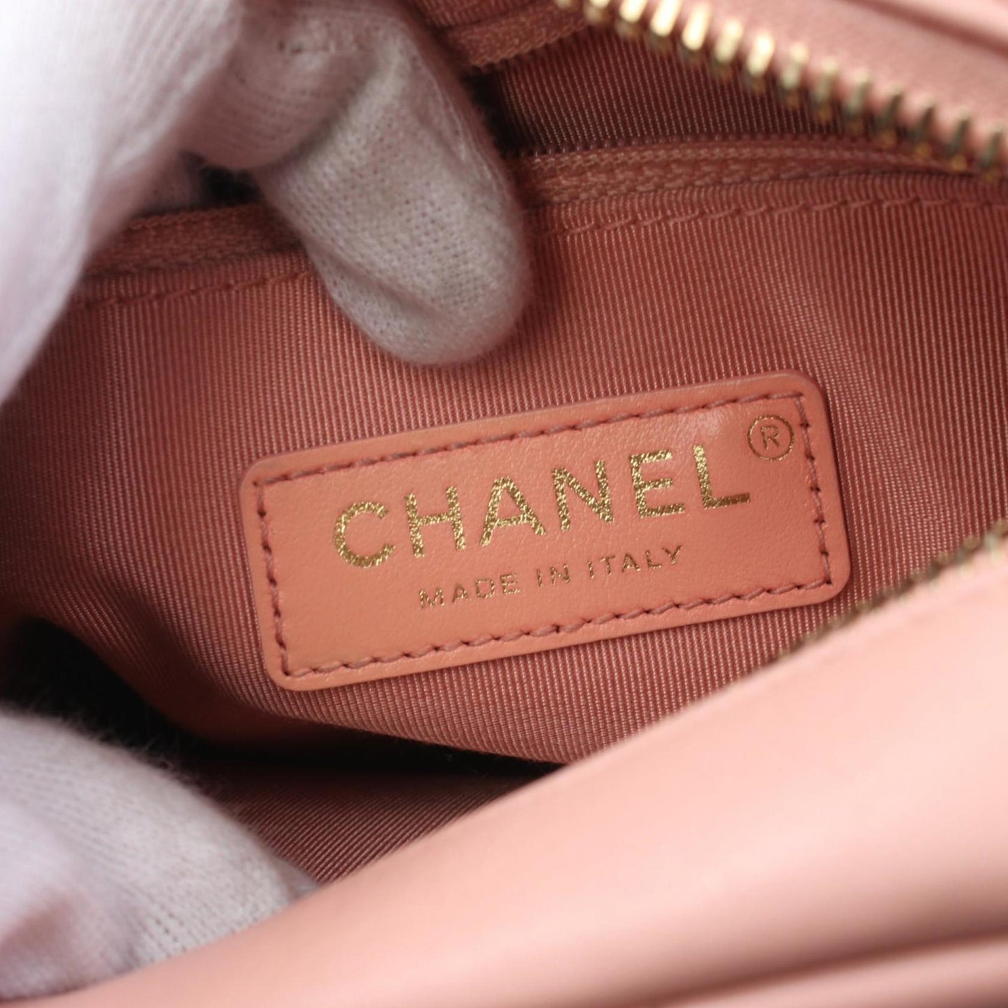 Chanel Pink Leather Vanity
