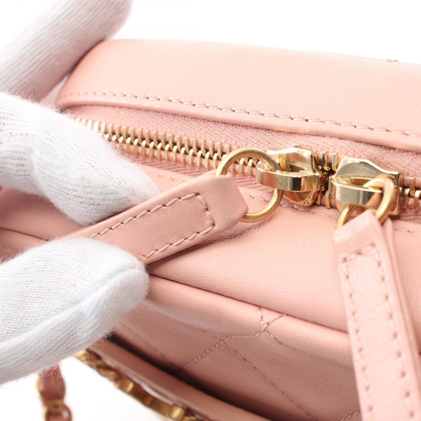 Chanel Pink Leather Vanity