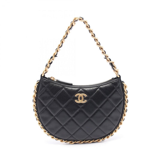 Chanel Black Leather Chain Around