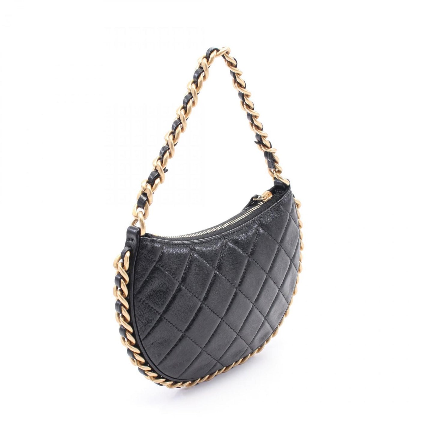 Chanel Black Leather Chain Around