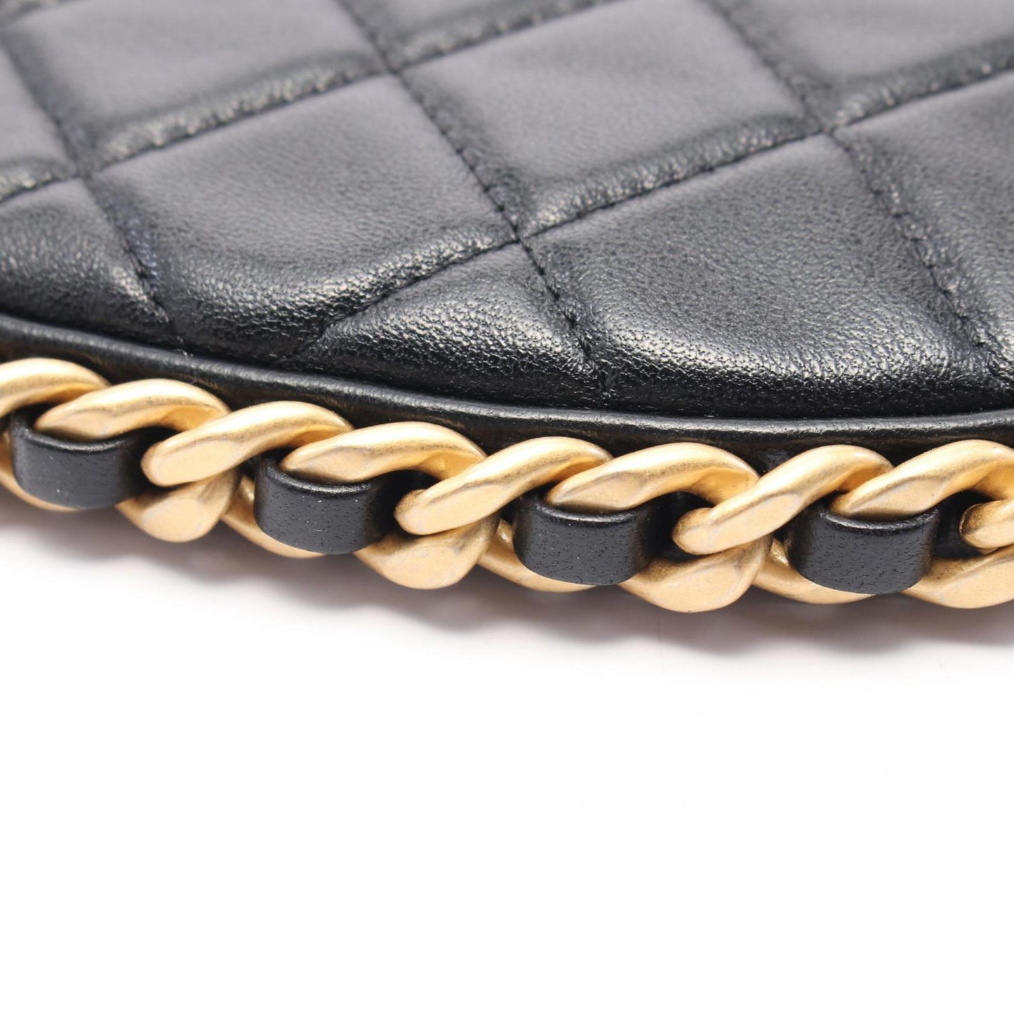 Chanel Black Leather Chain Around