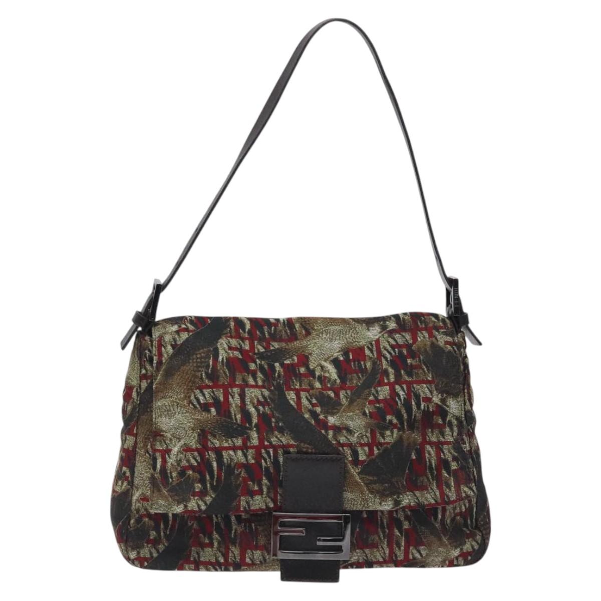 Fendi Brown Nylon Baguette