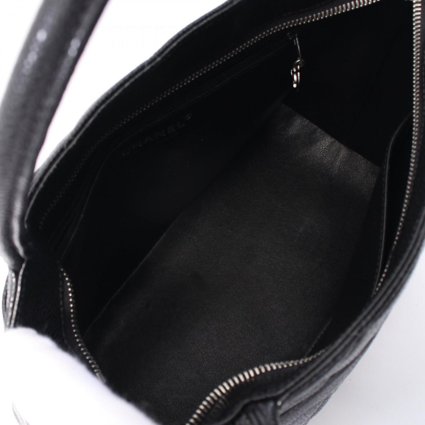 Chanel Black Leather Medaillon