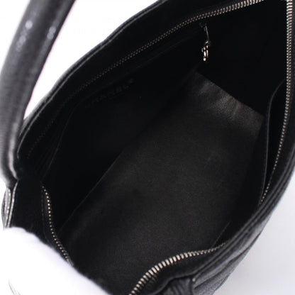 Chanel Black Leather Medaillon