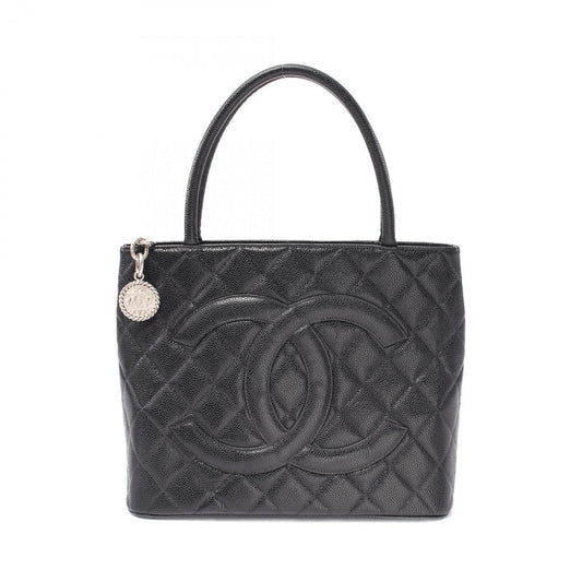 Chanel Black Leather Medaillon