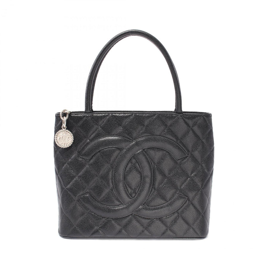 Chanel Black Leather Medaillon