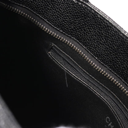 Chanel Black Leather Medaillon