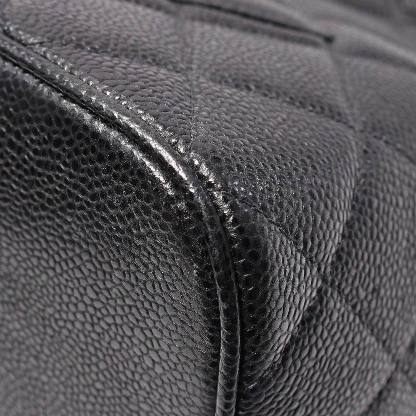 Chanel Black Leather Medaillon