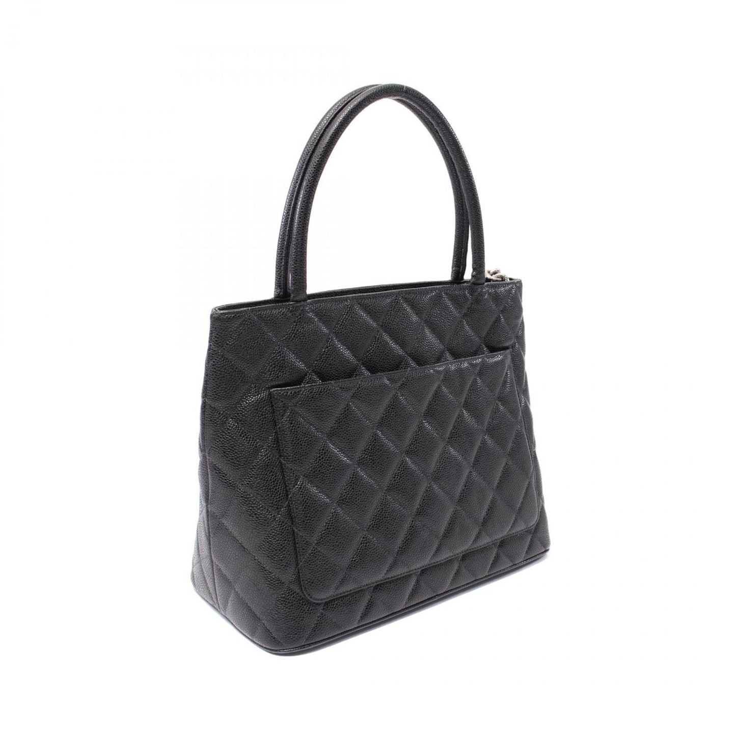 Chanel Black Leather Medaillon