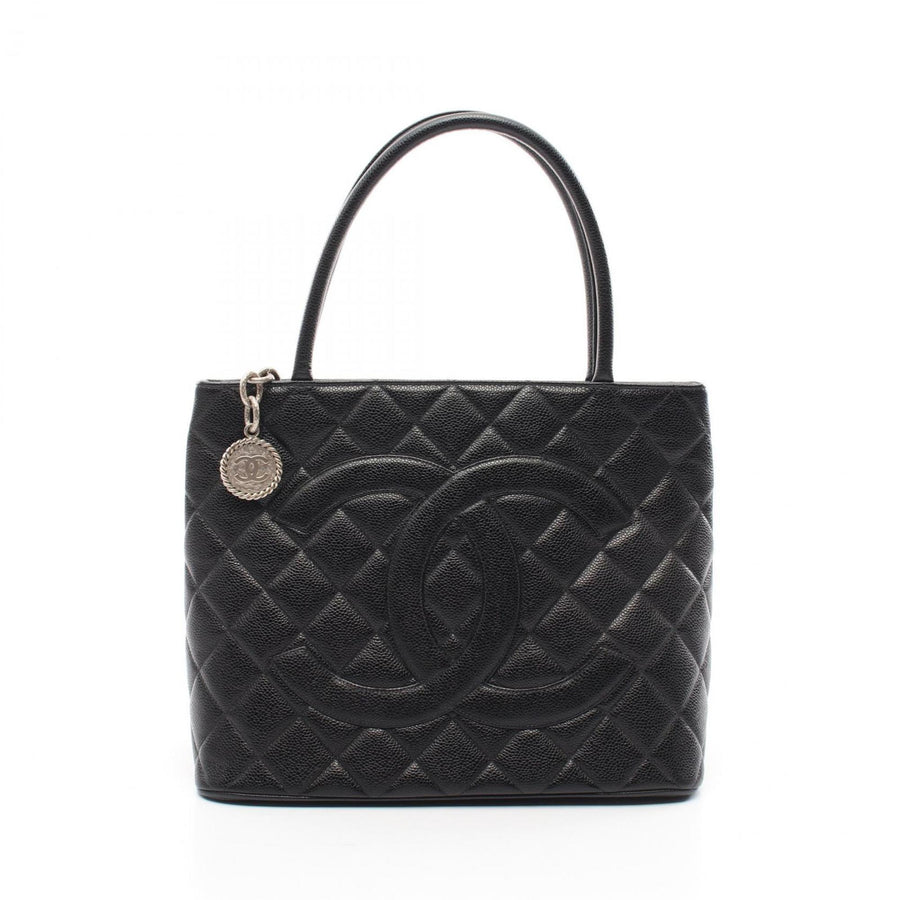 Chanel Black Leather Medaillon
