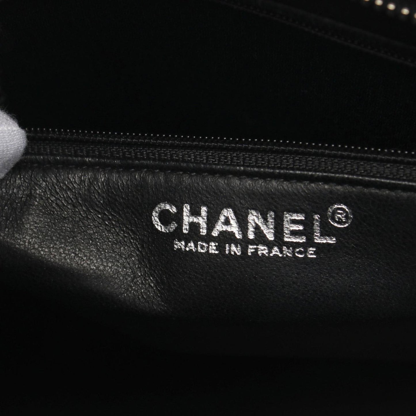 Chanel Black Leather Medaillon