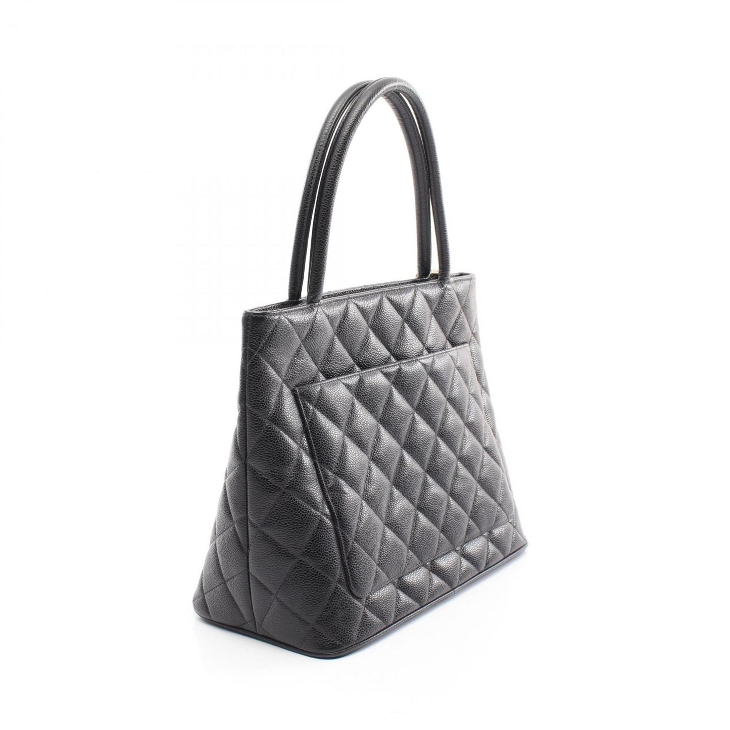 Chanel Black Leather Medaillon