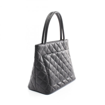 Chanel Black Leather Medaillon