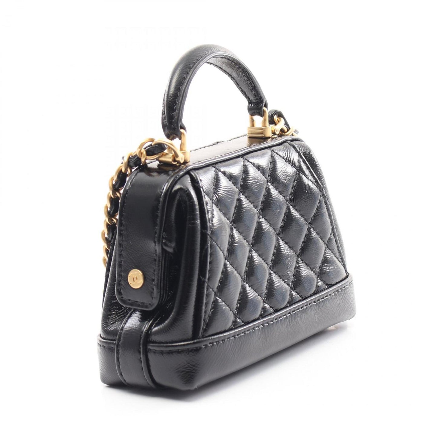 Chanel Black Leather Coco Handle