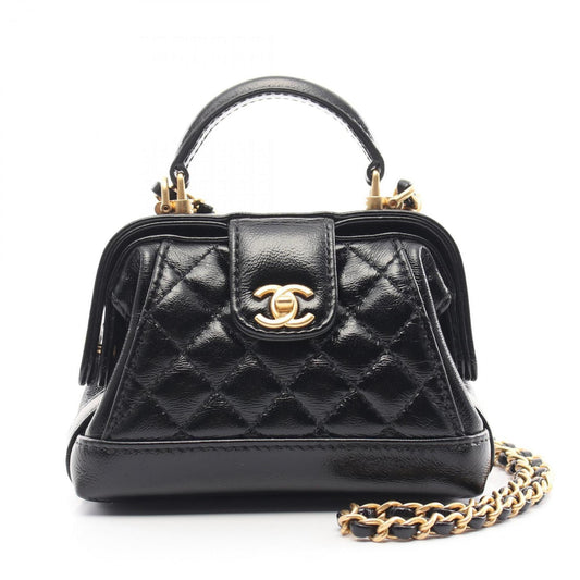 Chanel Black Leather Coco Handle