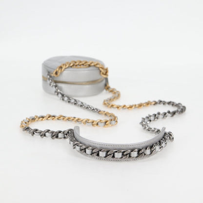 Chanel Silver Leather Ronde