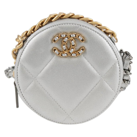 Chanel Silver Leather Ronde