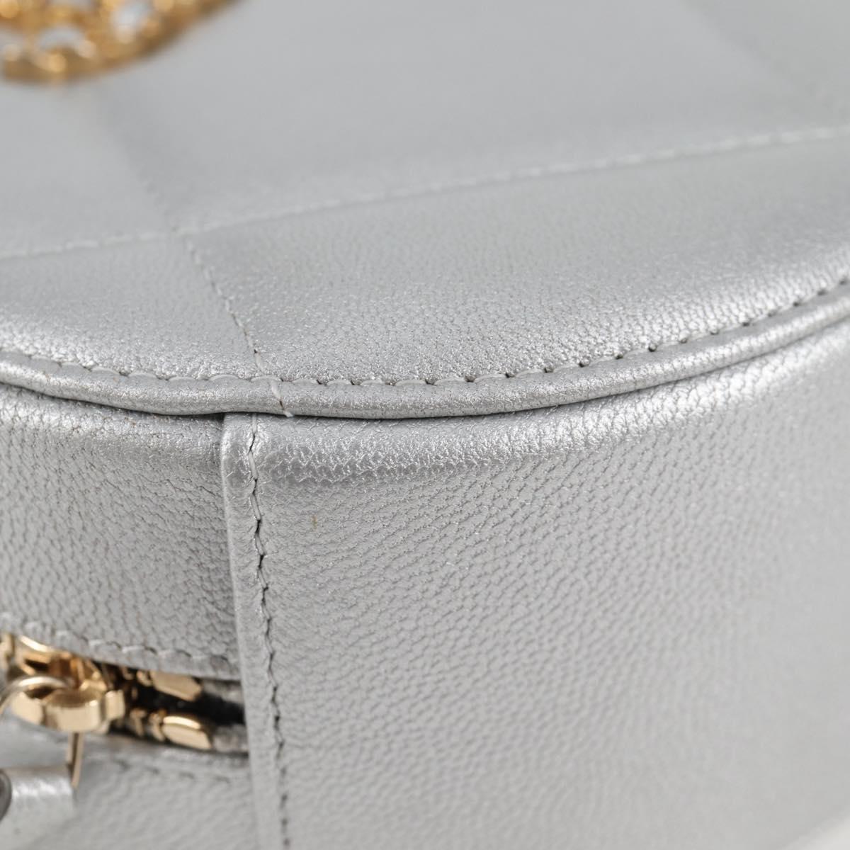 Chanel Silver Leather Ronde