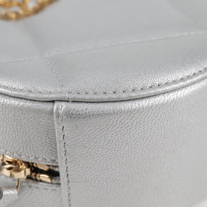 Chanel Silver Leather Ronde