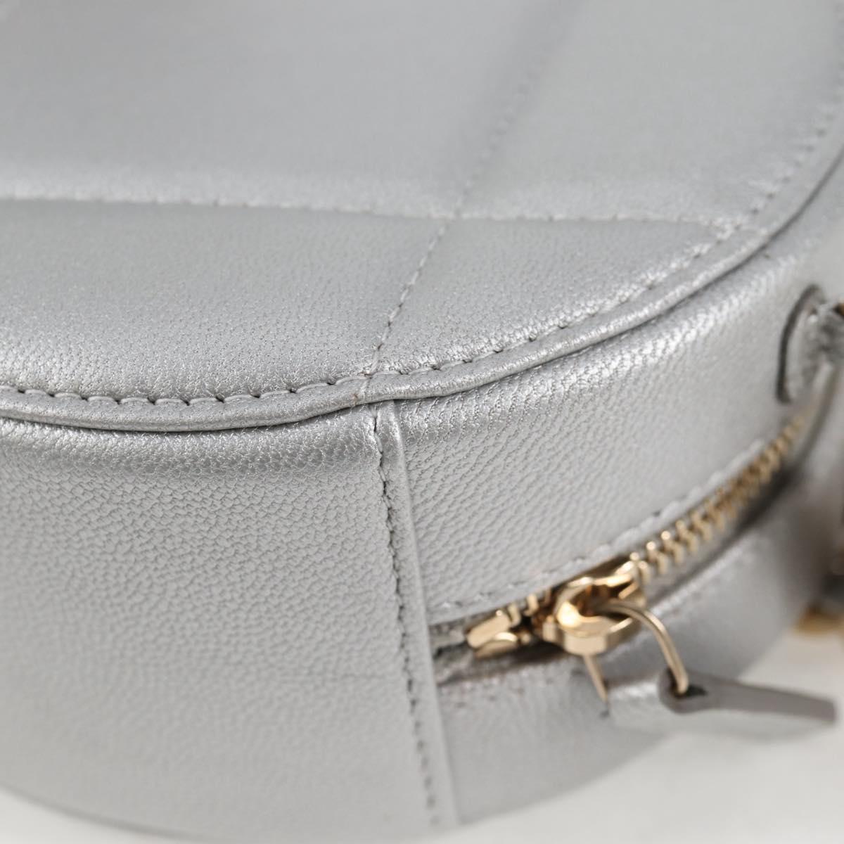 Chanel Silver Leather Ronde