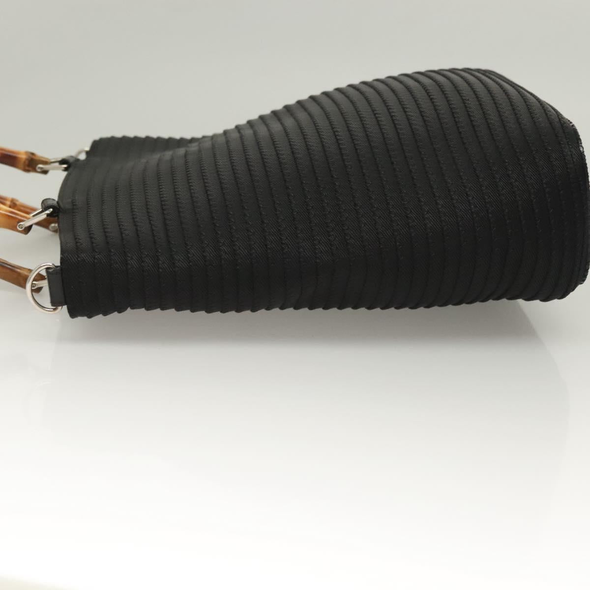 Gucci Black Canvas Bamboo