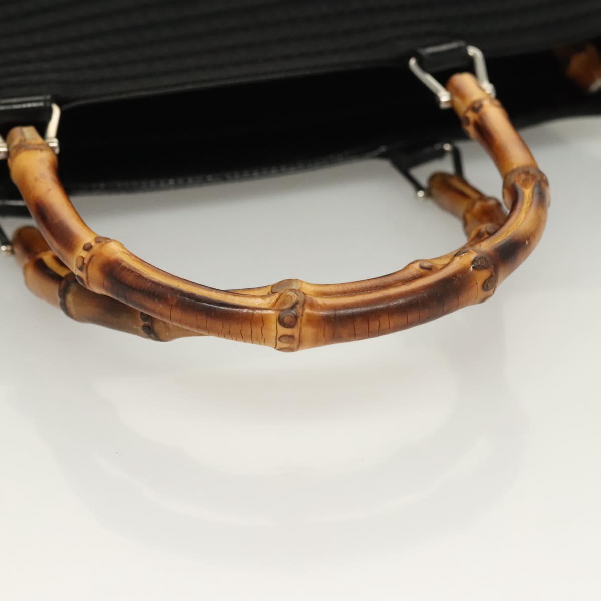 Gucci Black Canvas Bamboo