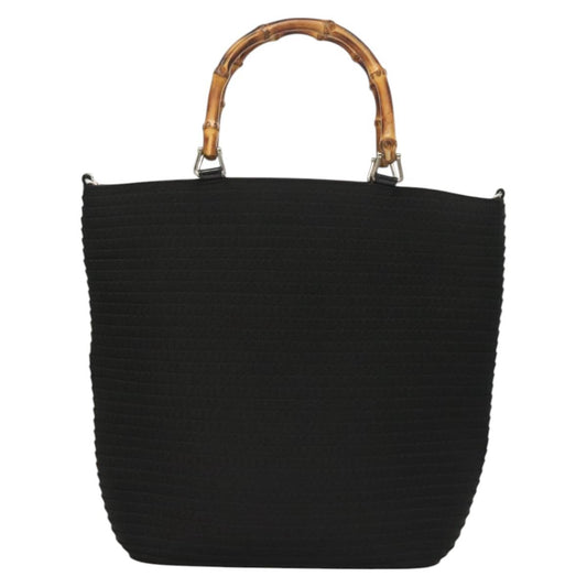 Gucci Black Canvas Bamboo