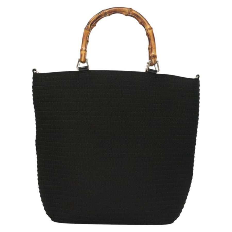 Gucci Black Canvas Bamboo