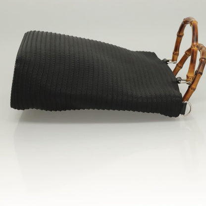 Gucci Black Canvas Bamboo