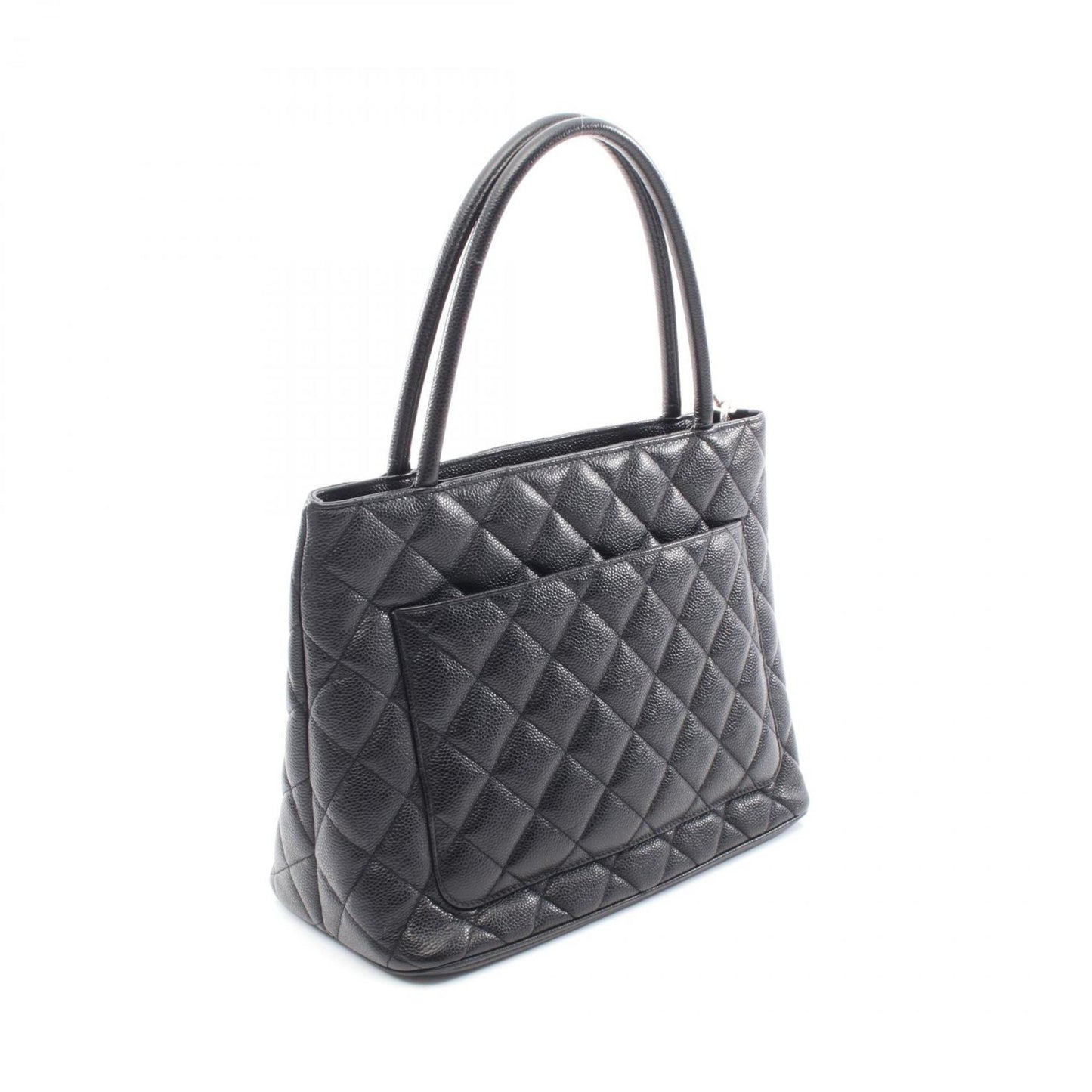 Chanel Black Leather Medaillon