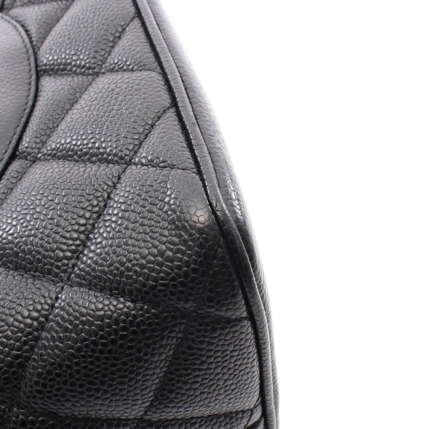 Chanel Black Leather Medaillon