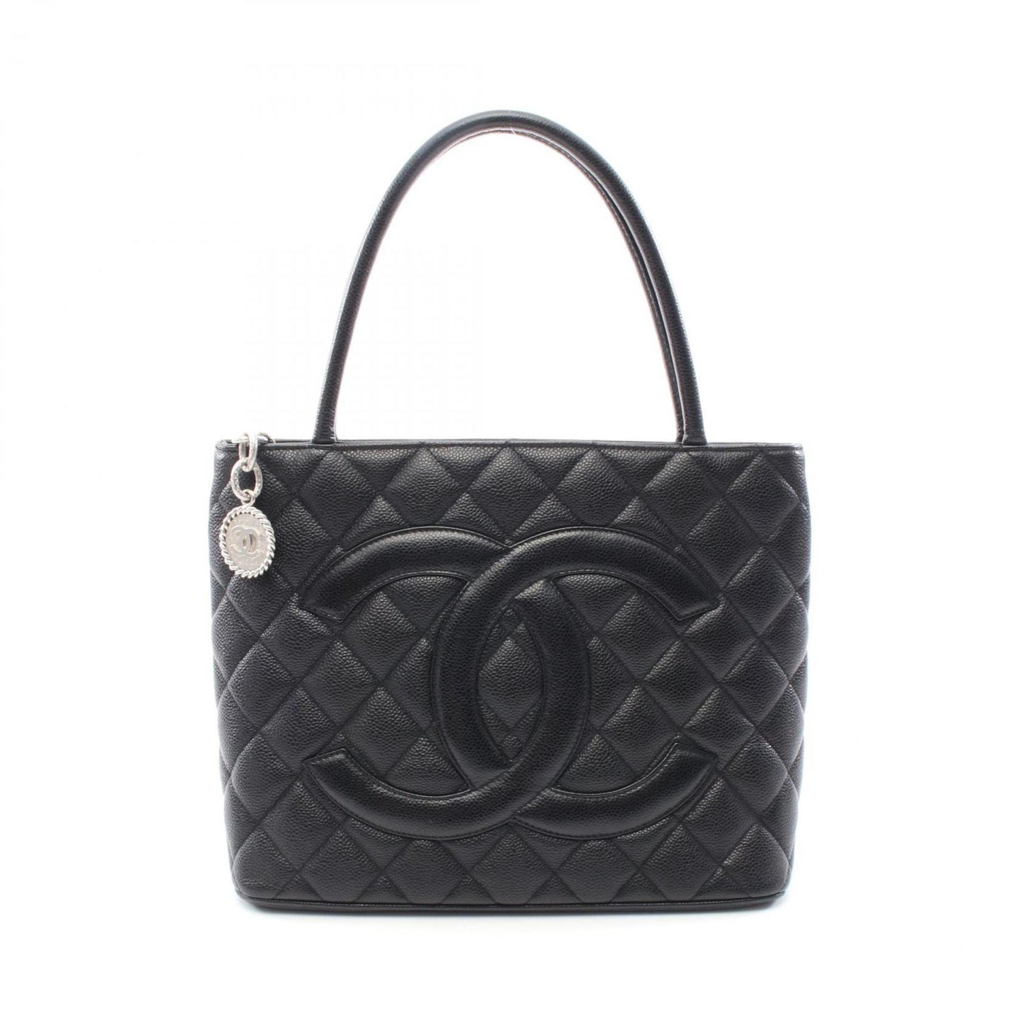 Chanel Black Leather Medaillon
