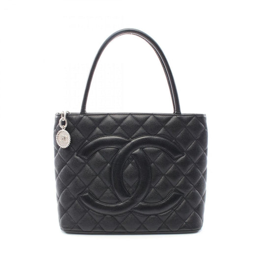 Chanel Black Leather Medaillon