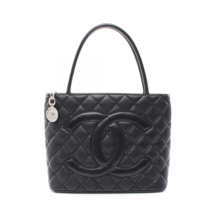 Chanel Black Leather Medaillon