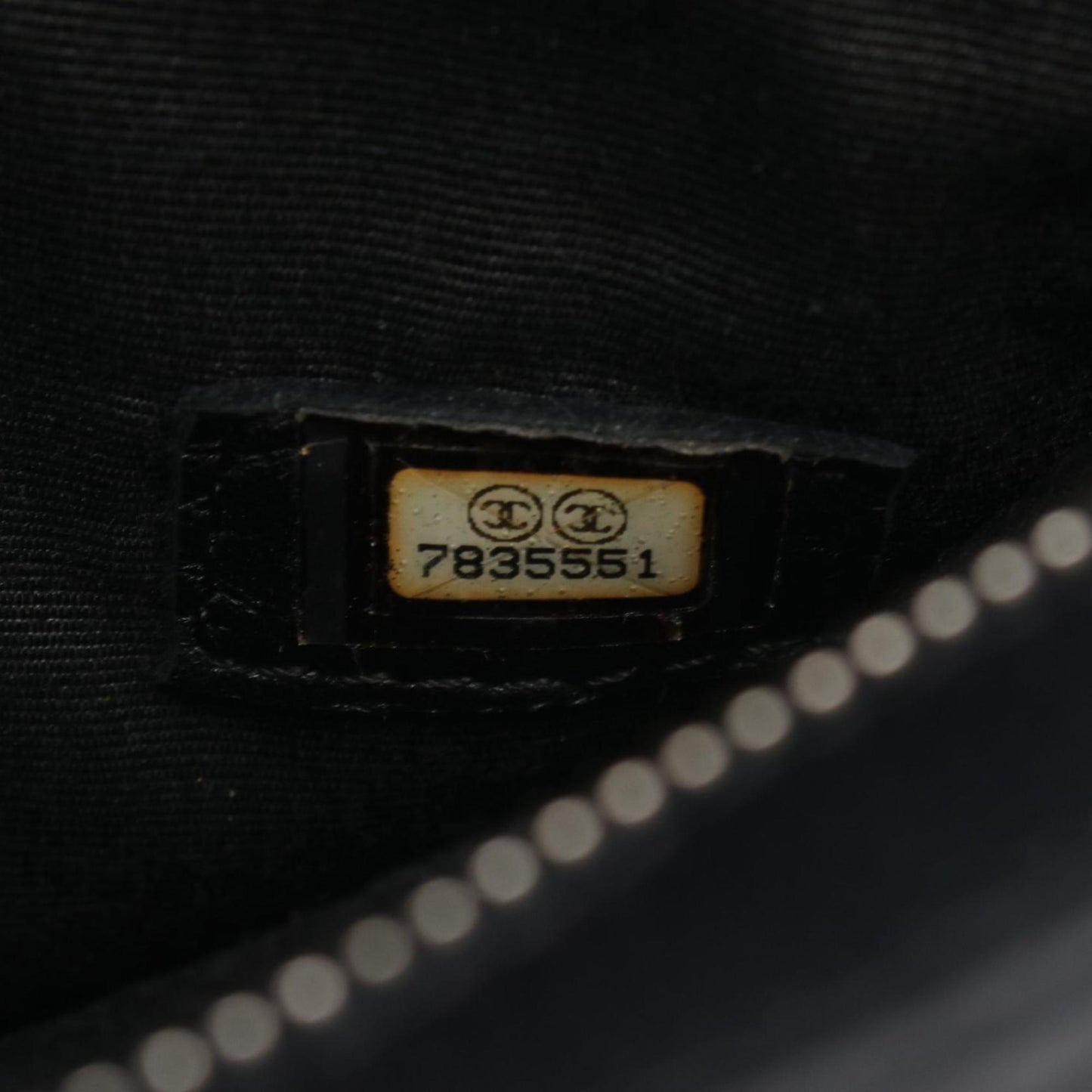 Chanel Black Leather Medaillon