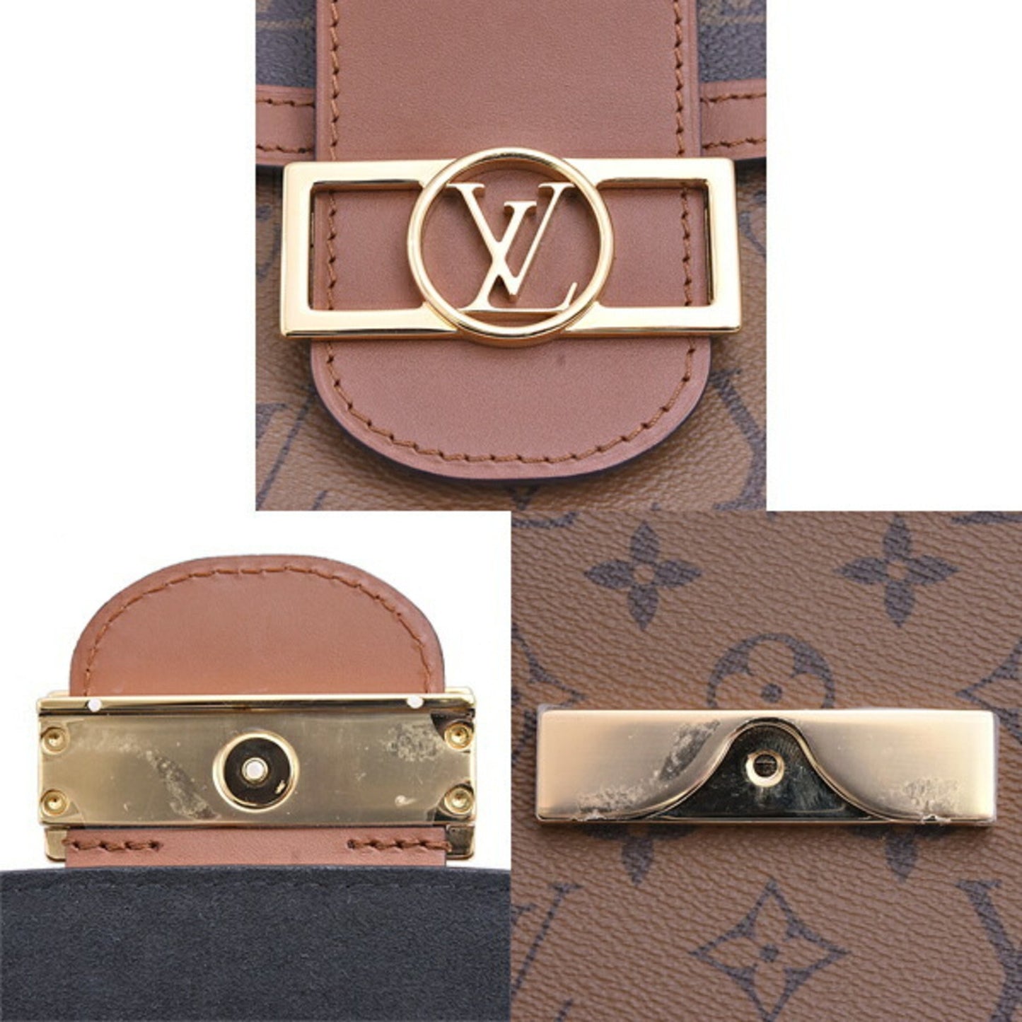 Louis Vuitton Brown Canvas Dauphine Mm
