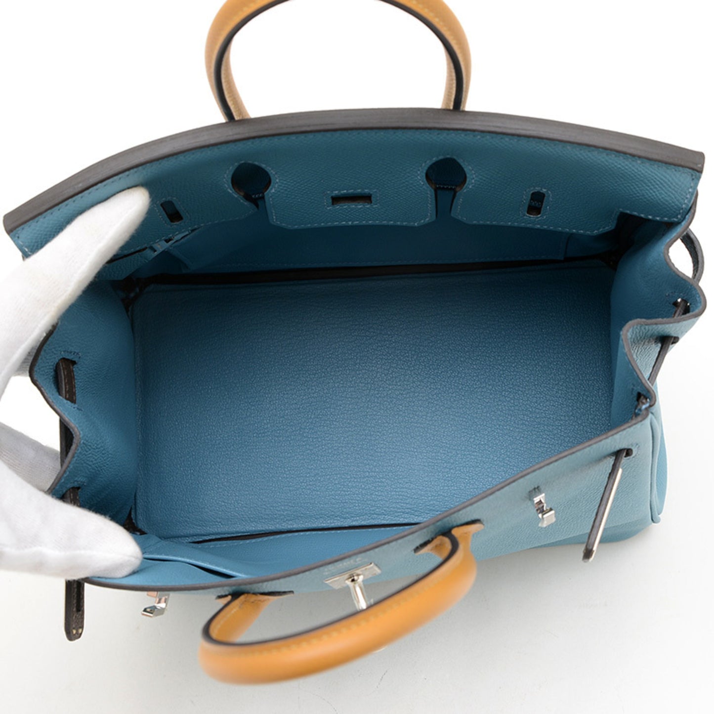 Hermès Blue Leather Birkin 25