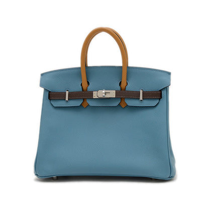 Hermès Blue Leather Birkin 25