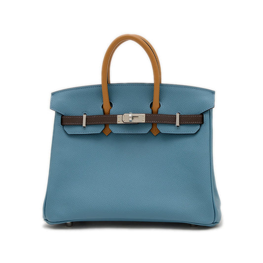 Hermès Blue Leather Birkin 25