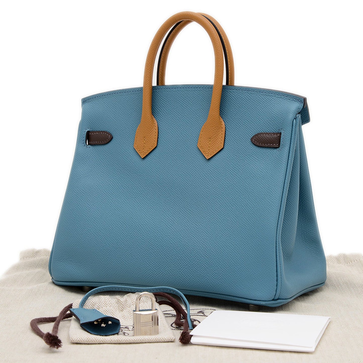 Hermès Blue Leather Birkin 25