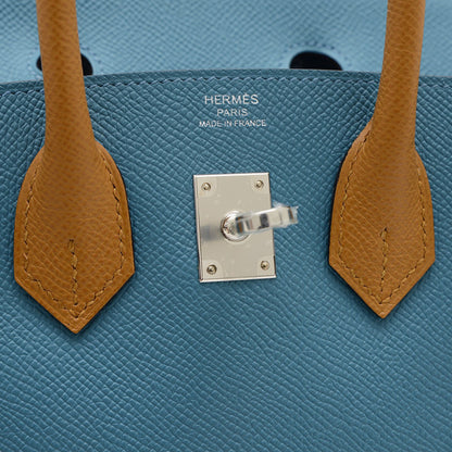 Hermès Blue Leather Birkin 25